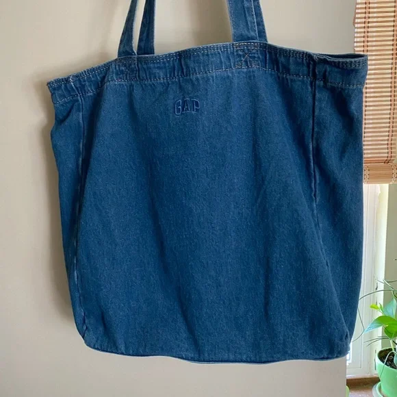 GAP Blue Denim Tote Bag - Picture 2 of 2